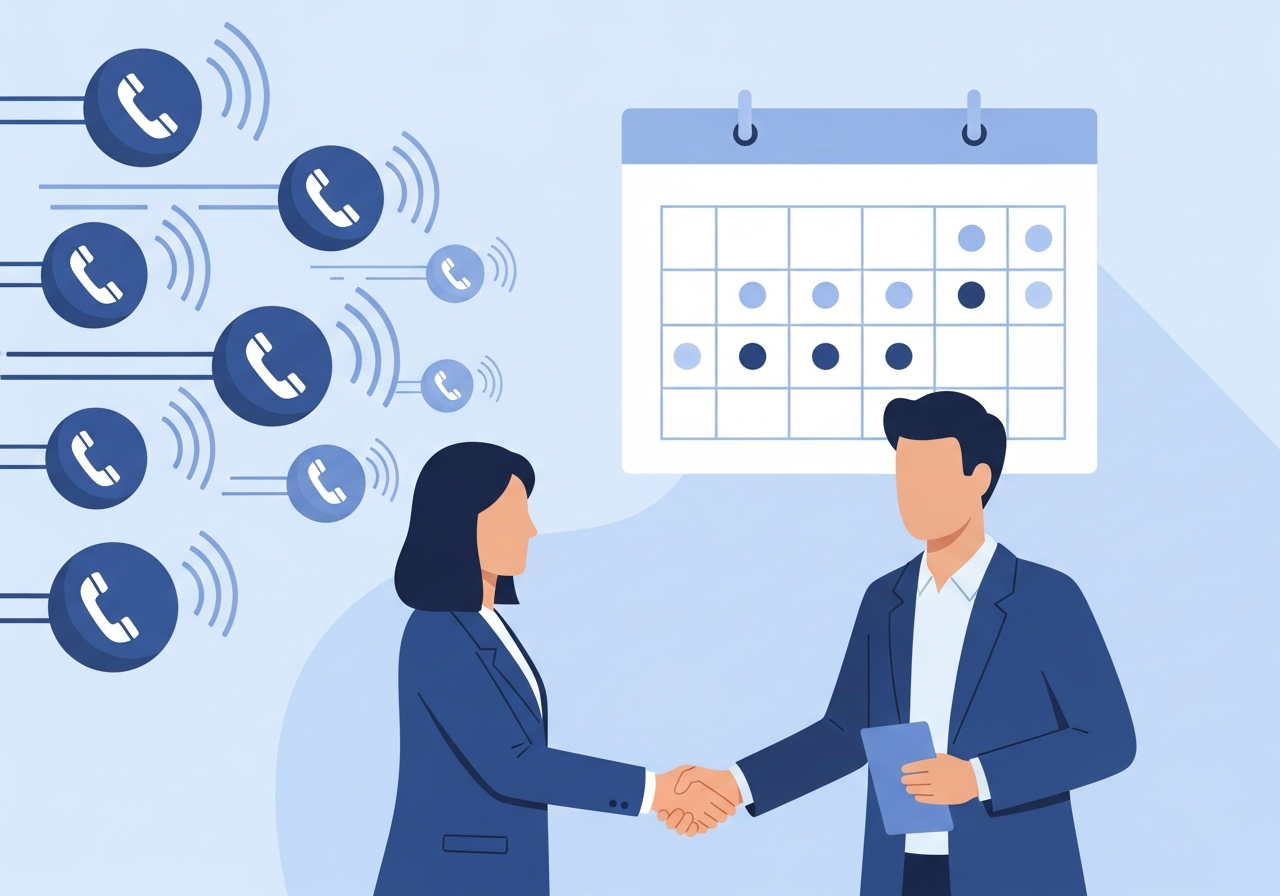 A founder closing a deal while AI voice agents dial leads in parallel